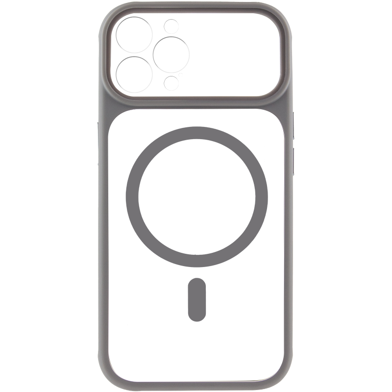 Чехол TPU+PC GETMAN Moon Clear with MagSafe для Apple iPhone 12 Pro Max (6.7"), Grey 1, TPU+PC, купить оптом с доставкой