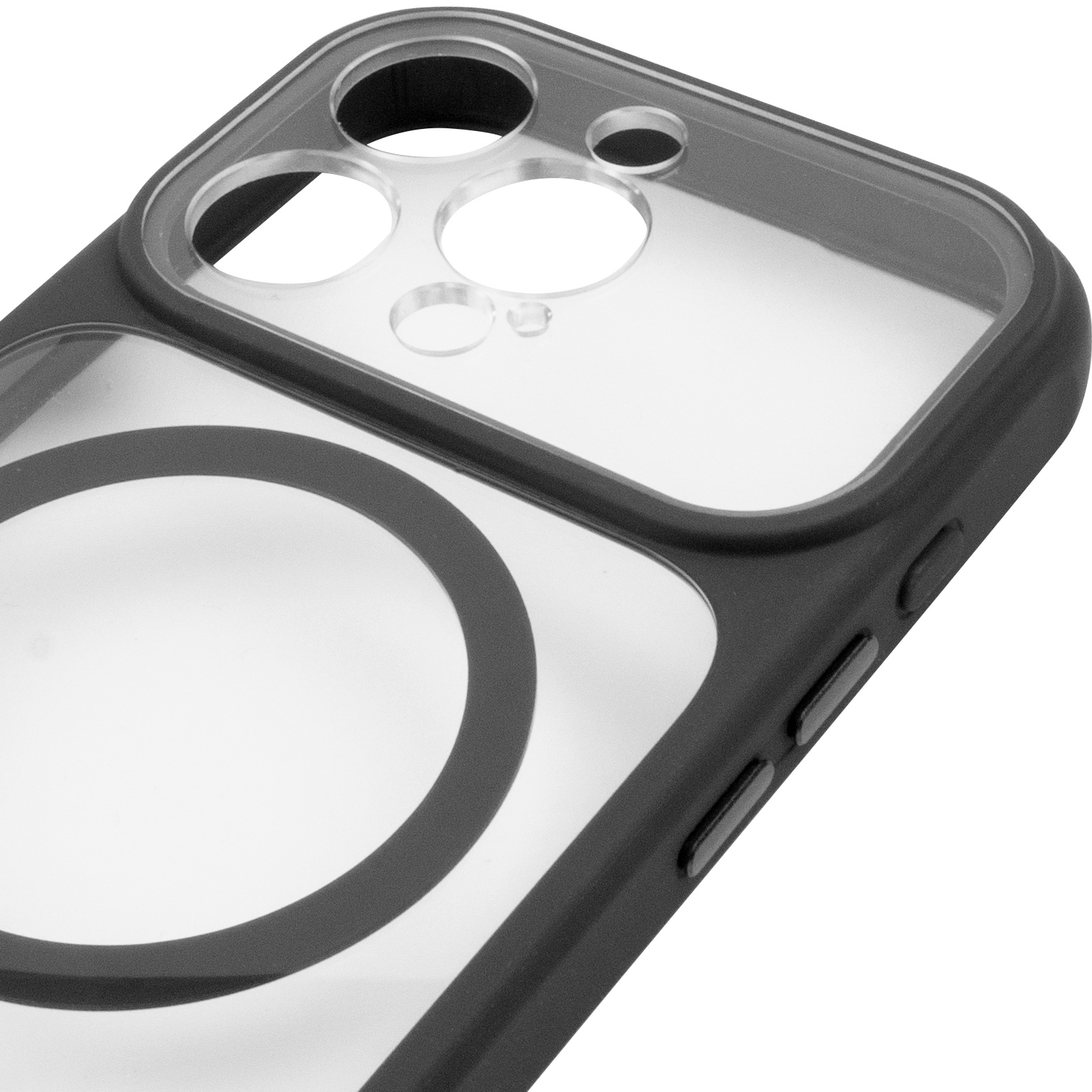 Чехол TPU+PC GETMAN Moon Clear with MagSafe для Apple iPhone 13 Pro Max (6.7"), Black 4, TPU+PC, купить оптом с доставкой
