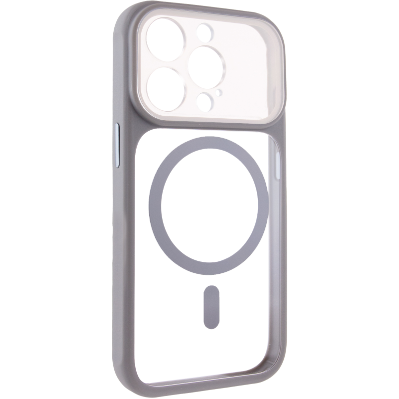Чехол TPU+PC GETMAN Moon Clear with MagSafe для Apple iPhone 13 Pro Max (6.7"), Grey, TPU+PC, купить оптом с доставкой