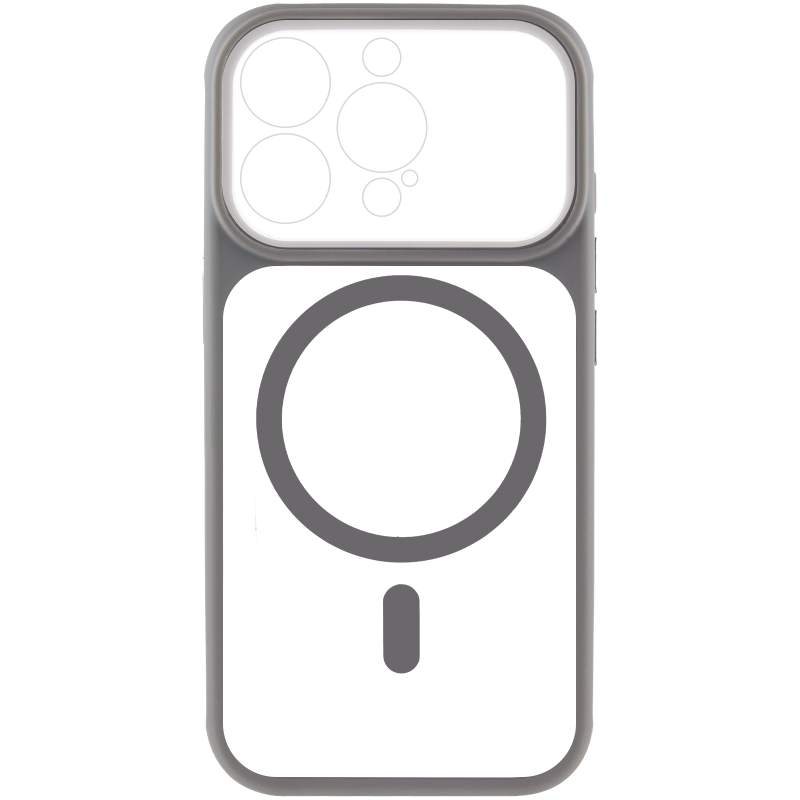 Чехол TPU+PC GETMAN Moon Clear with MagSafe для Apple iPhone 13 Pro (6.1"), Grey 1, TPU+PC, купить оптом с доставкой