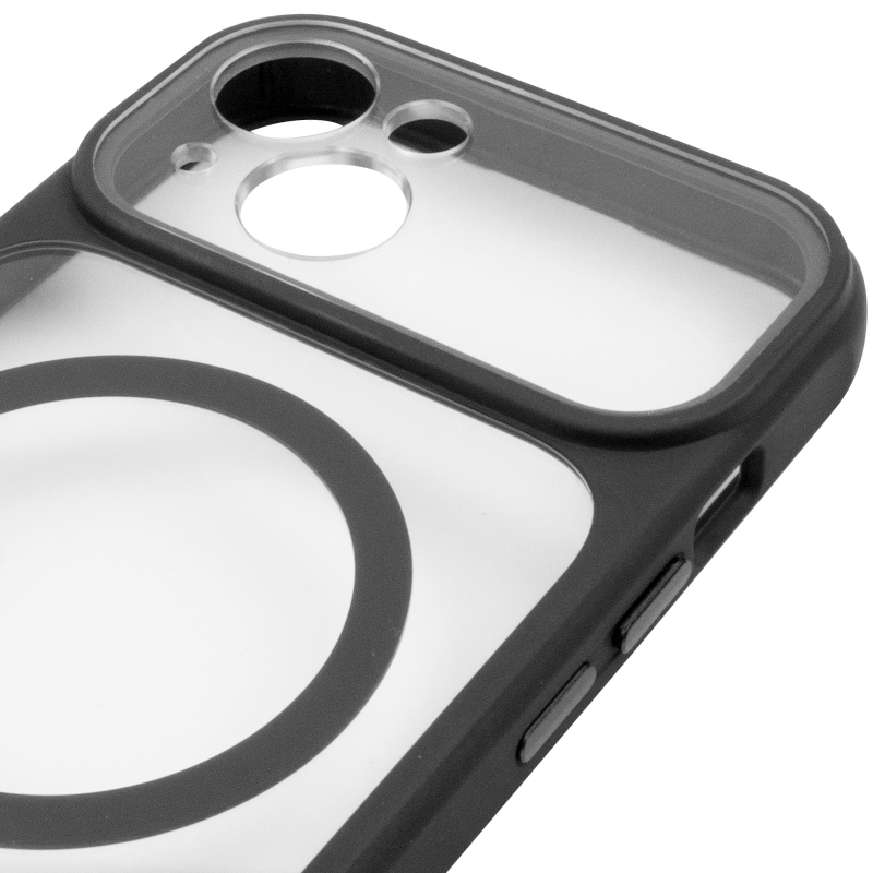 Чехол TPU+PC GETMAN Moon Clear with MagSafe для Apple iPhone 13 (6.1"), Black 4, TPU+PC, купить оптом с доставкой