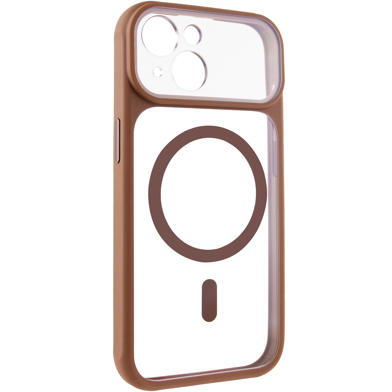 Чехол TPU+PC GETMAN Moon Clear with MagSafe для Apple iPhone 13 (6.1"), Brown, TPU+PC, купить оптом с доставкой