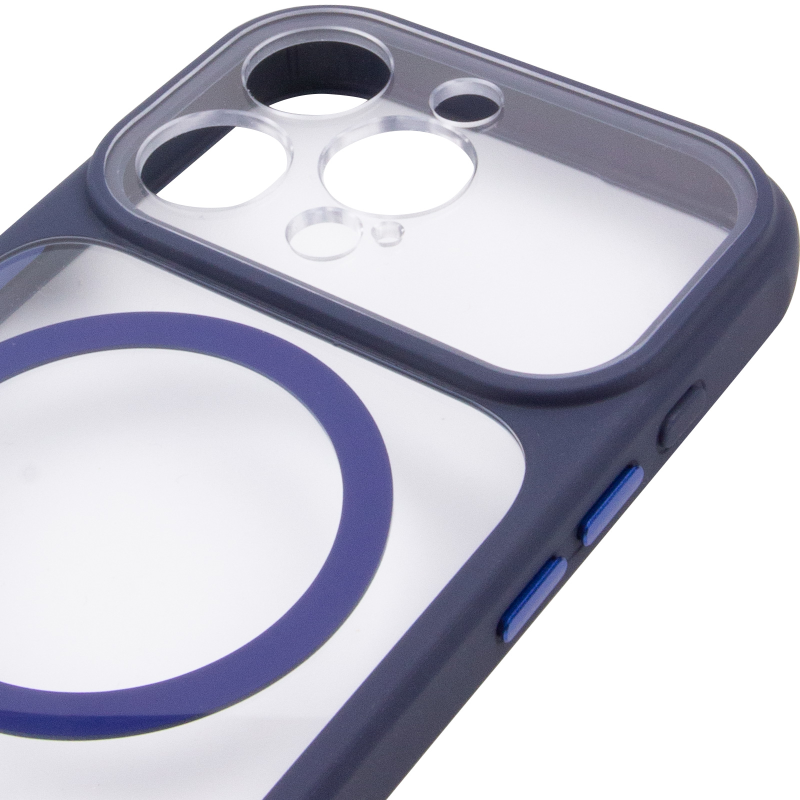 Чехол TPU+PC GETMAN Moon Clear with MagSafe для Apple iPhone 14 Pro (6.1"), Blue 3, TPU+PC, купить оптом с доставкой