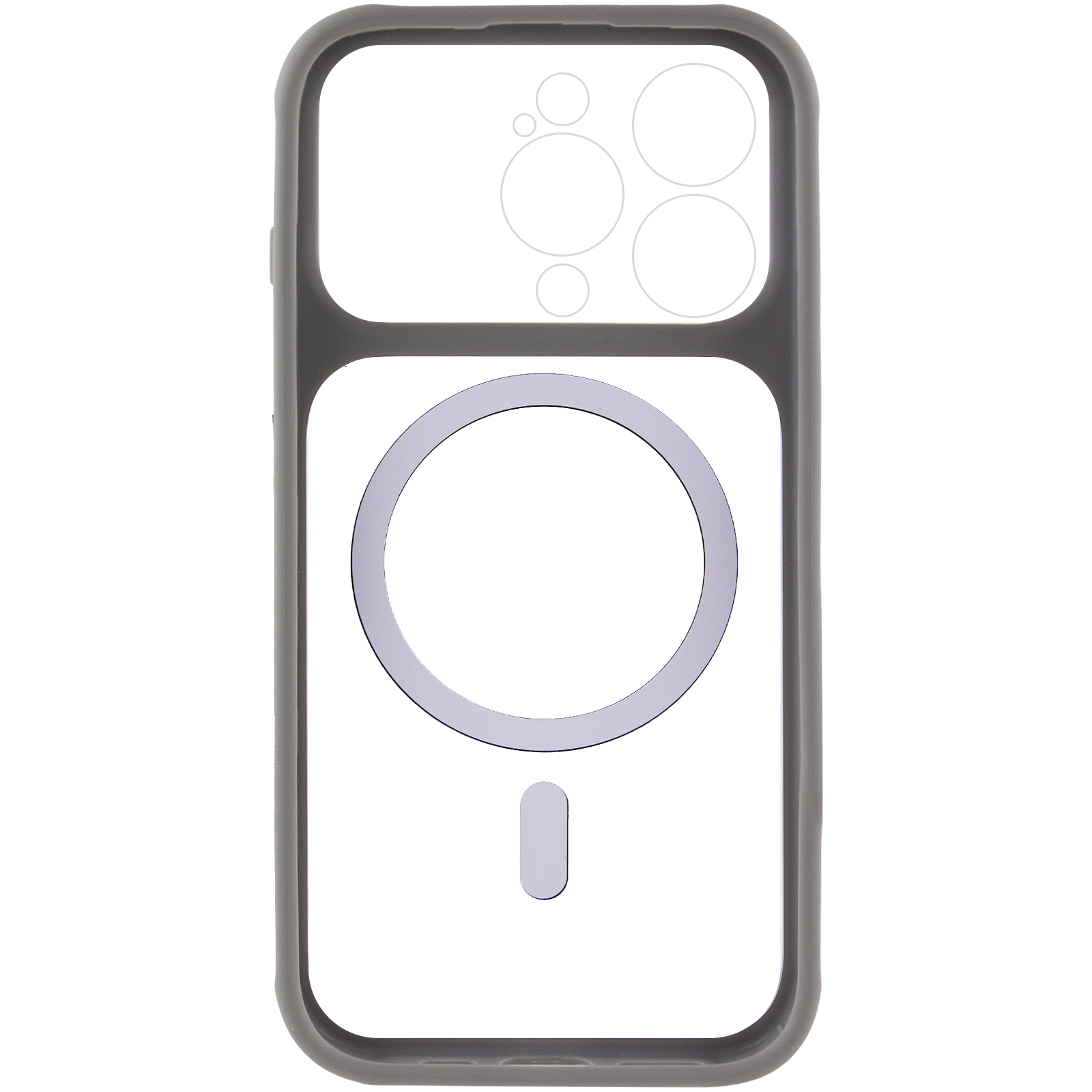 Чехол TPU+PC GETMAN Moon Clear with MagSafe для Apple iPhone 14 Pro (6.1"), Grey 2, TPU+PC, купить оптом с доставкой