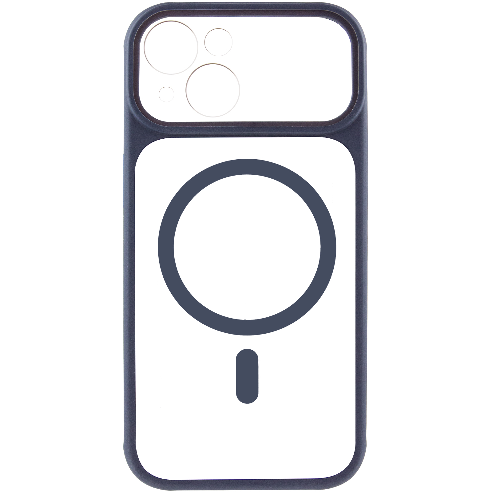 Чехол TPU+PC GETMAN Moon Clear with MagSafe для Apple iPhone 14 (6.1"), Blue 1, TPU+PC, купить оптом с доставкой