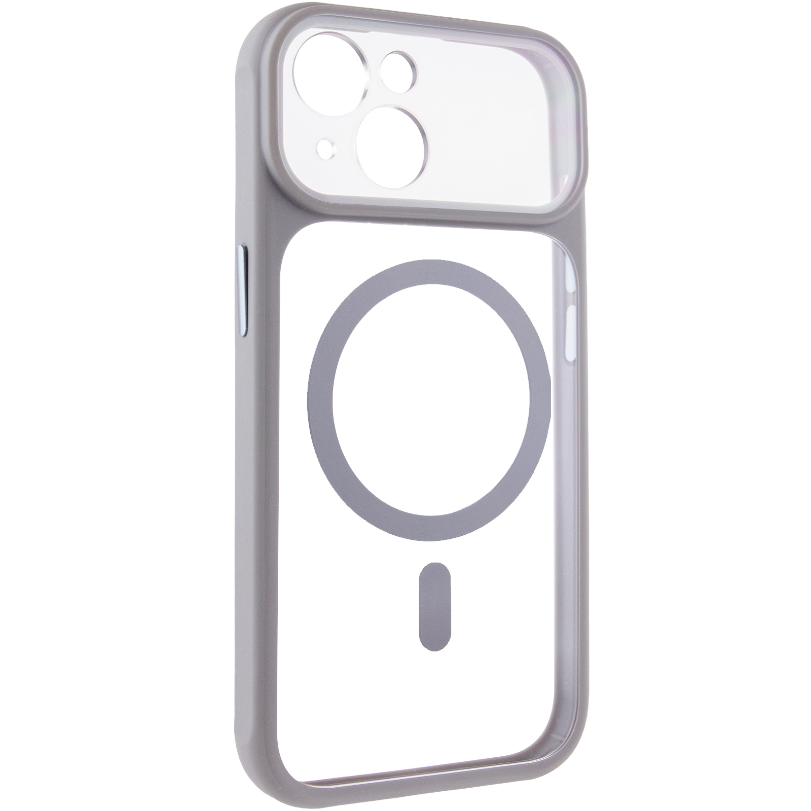 Чехол TPU+PC GETMAN Moon Clear with MagSafe для Apple iPhone 14 (6.1"), Grey, TPU+PC, купить оптом с доставкой
