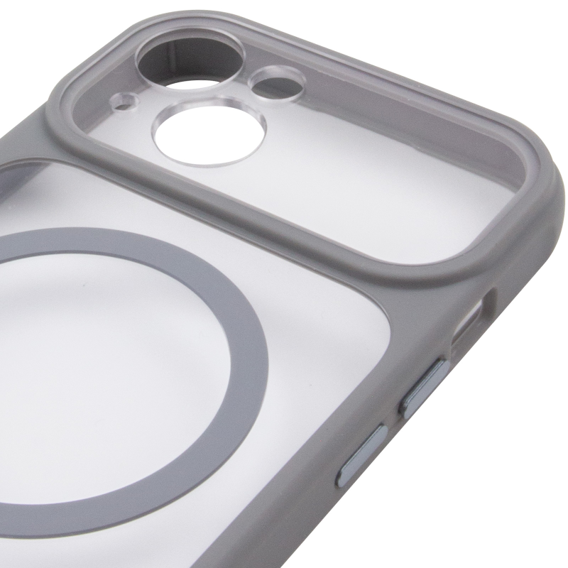 Чехол TPU+PC GETMAN Moon Clear with MagSafe для Apple iPhone 14 (6.1"), Grey 4, TPU+PC, купить оптом с доставкой
