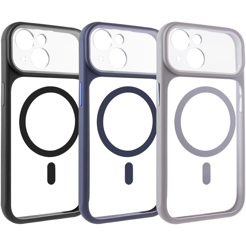 Чохол TPU+PC GETMAN Moon Clear with MagSafe для Apple iPhone 15 (6.1"), TPU+PC, купити оптом з доставкою