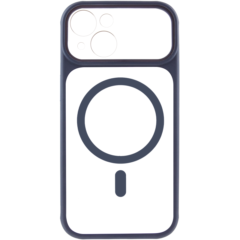 Чохол TPU+PC GETMAN Moon Clear with MagSafe для Apple iPhone 15 (6.1"), Blue 1, TPU+PC, купити оптом з доставкою