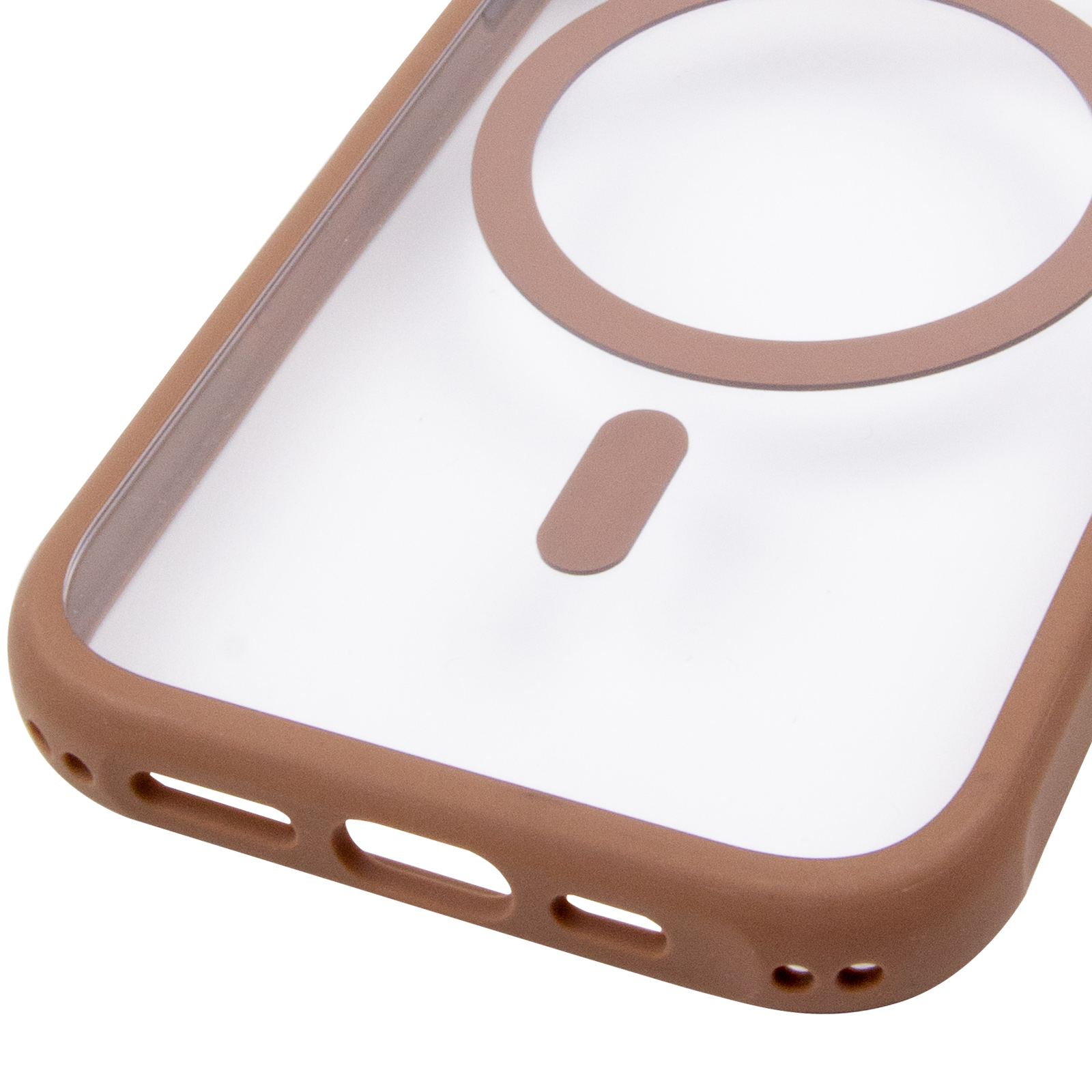 Чохол TPU+PC GETMAN Moon Clear with MagSafe для Apple iPhone 15 (6.1"), Brown 4, TPU+PC, купити оптом з доставкою
