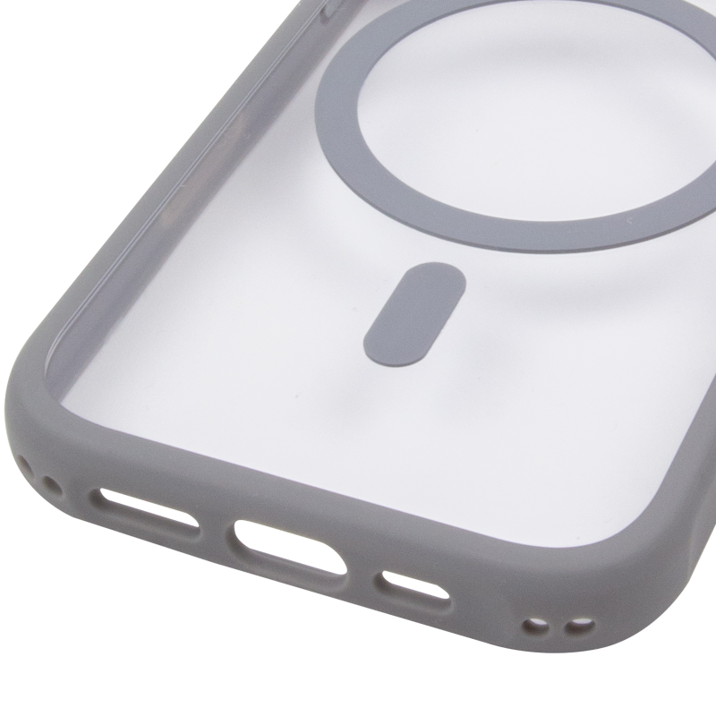 Чохол TPU+PC GETMAN Moon Clear with MagSafe для Apple iPhone 15 (6.1"), Grey 3, TPU+PC, купити оптом з доставкою