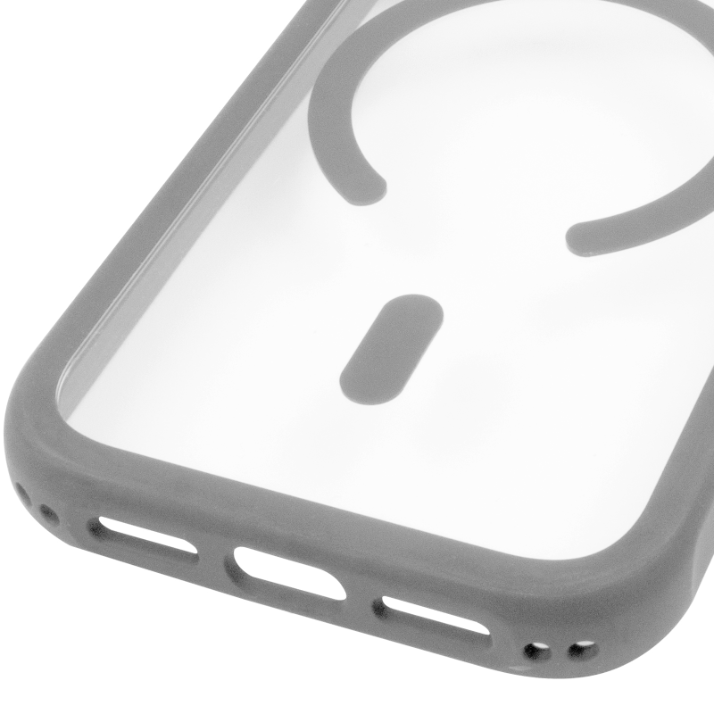 Чехол TPU+PC GETMAN Moon Clear with MagSafe для Apple iPhone 15 Pro (6.1"), Grey 4, TPU+PC, купить оптом с доставкой