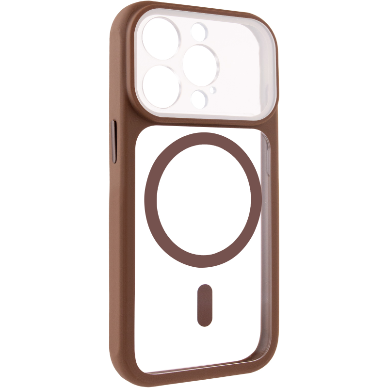 Чехол TPU+PC GETMAN Moon Clear with MagSafe для Apple iPhone 15 Pro Max (6.7"), Brown, TPU+PC, купить оптом с доставкой