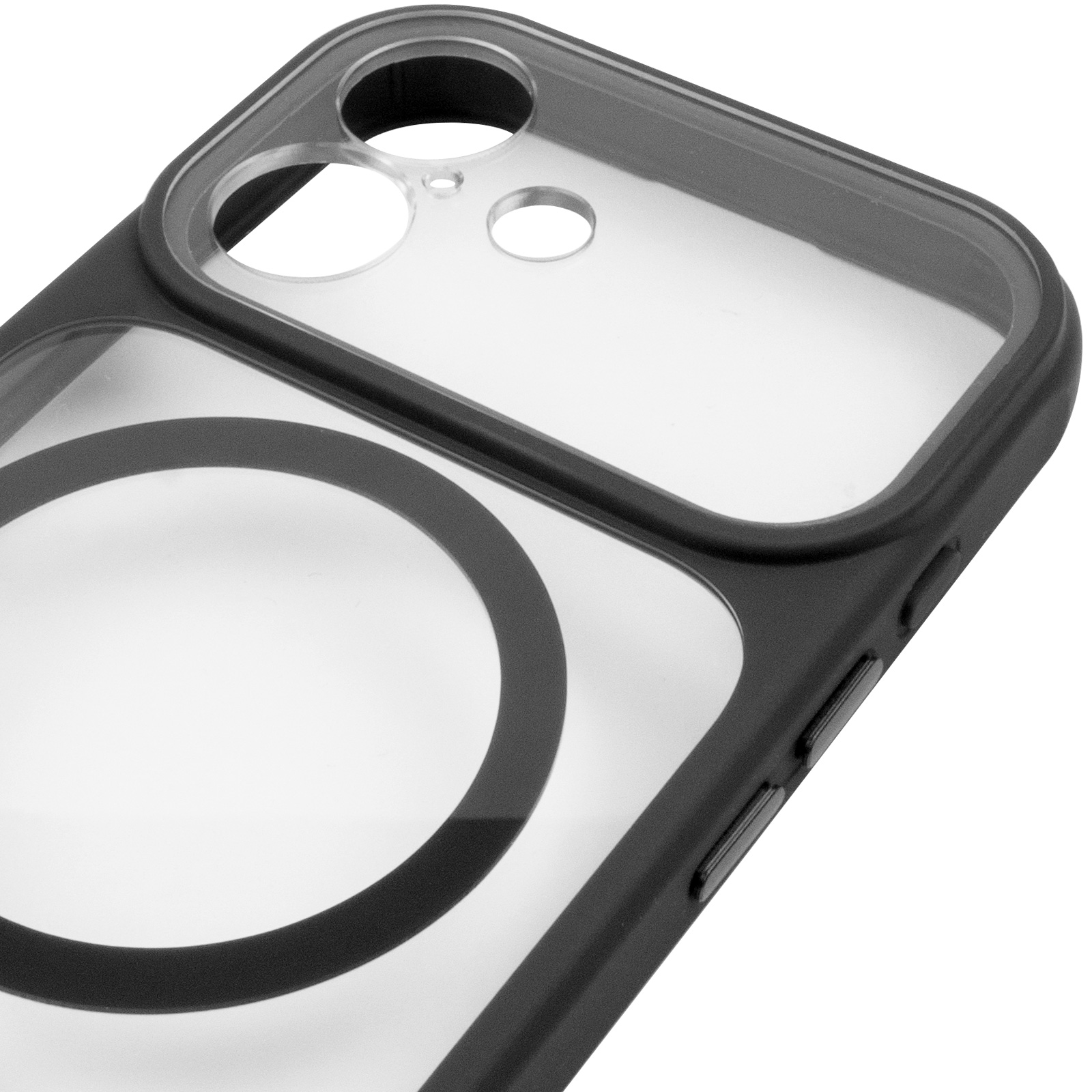Чохол TPU+PC GETMAN Moon Clear with MagSafe для Apple iPhone 16 (6.1"), Black 4, TPU+PC, купити оптом з доставкою