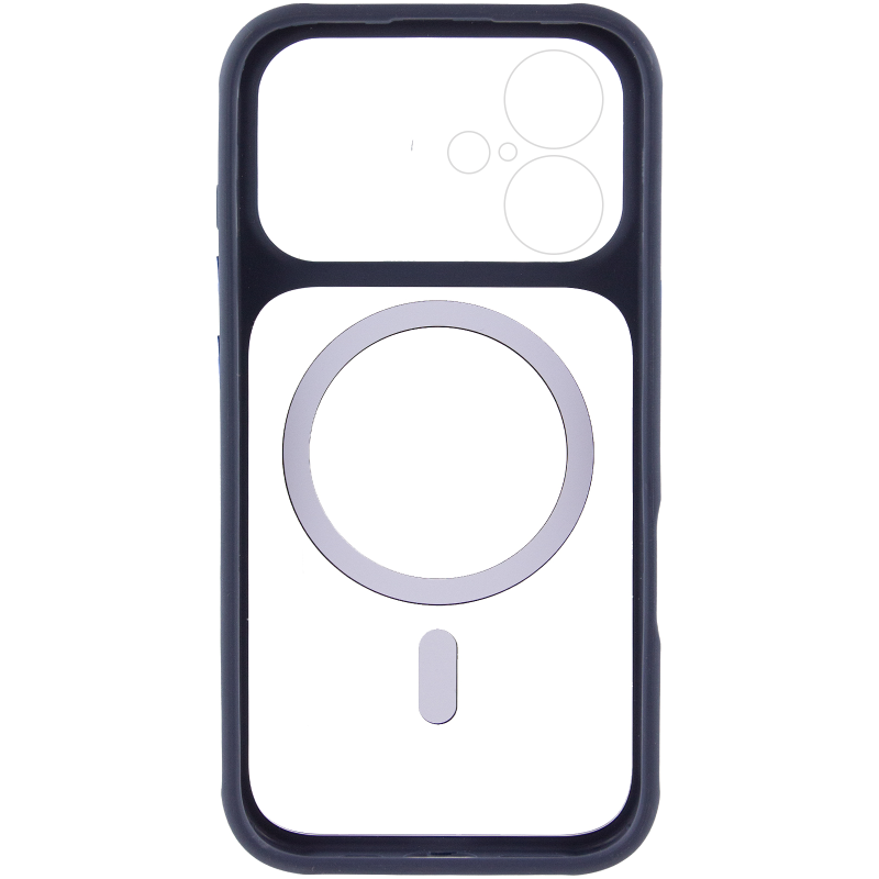 Чохол TPU+PC GETMAN Moon Clear with MagSafe для Apple iPhone 16 (6.1"), Blue 2, TPU+PC, купити оптом з доставкою