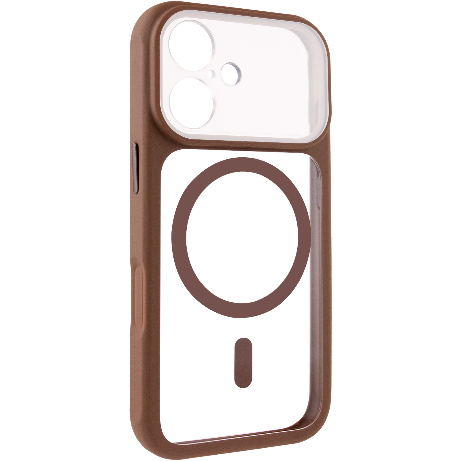 Чохол TPU+PC GETMAN Moon Clear with MagSafe для Apple iPhone 16 (6.1"), Brown, TPU+PC, купити оптом з доставкою