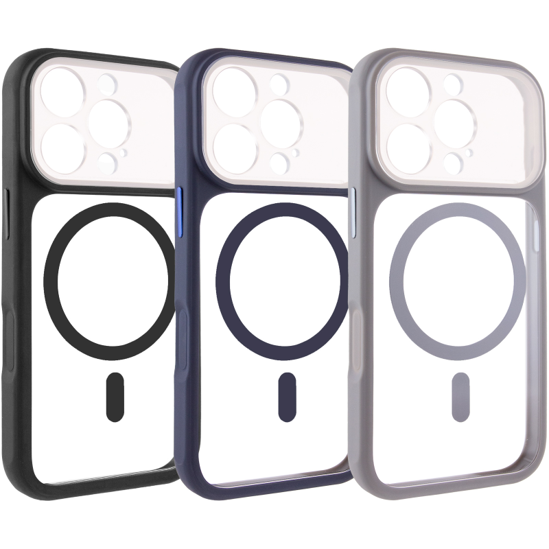 Чехол TPU+PC GETMAN Moon Clear with MagSafe для Apple iPhone 16 Pro (6.3"), TPU+PC, купить оптом с доставкой