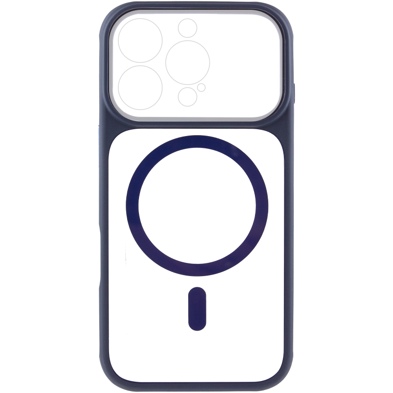 Чехол TPU+PC GETMAN Moon Clear with MagSafe для Apple iPhone 16 Pro (6.3"), Blue 1, TPU+PC, купить оптом с доставкой