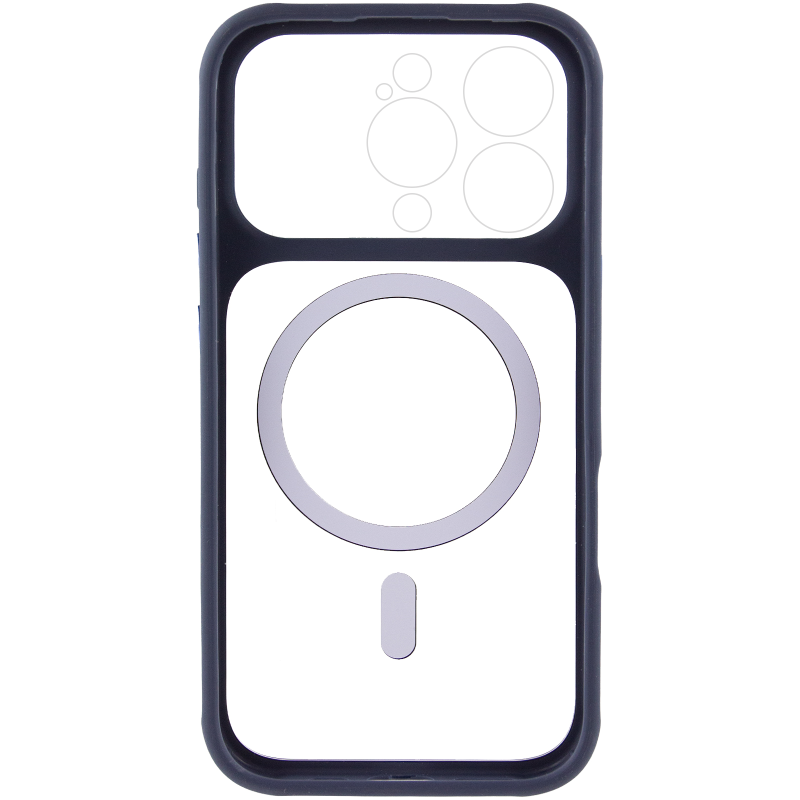Чехол TPU+PC GETMAN Moon Clear with MagSafe для Apple iPhone 16 Pro (6.3"), Blue 2, TPU+PC, купить оптом с доставкой
