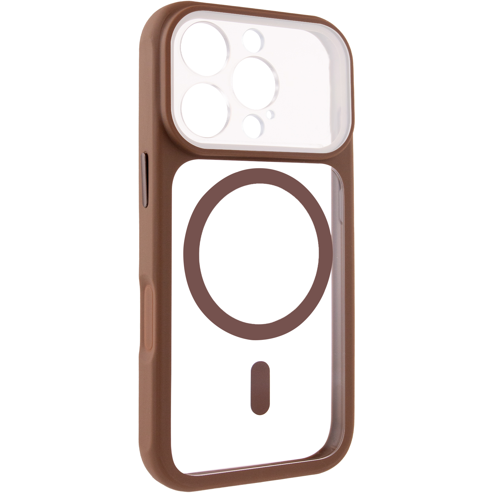 Чехол TPU+PC GETMAN Moon Clear with MagSafe для Apple iPhone 16 Pro (6.3"), Brown, TPU+PC, купить оптом с доставкой
