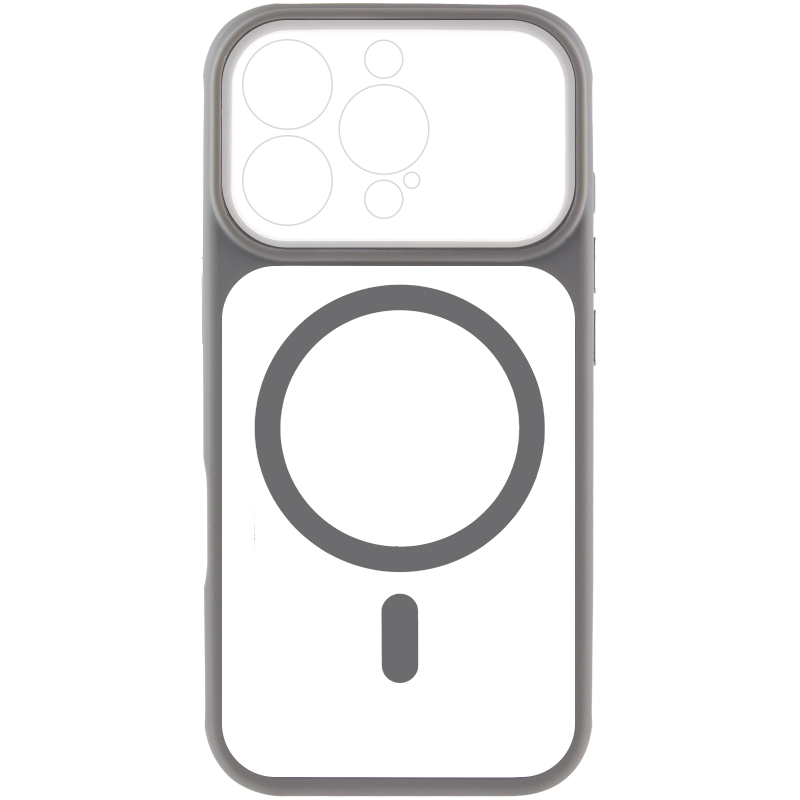 Чехол TPU+PC GETMAN Moon Clear with MagSafe для Apple iPhone 16 Pro (6.3"), Grey 1, TPU+PC, купить оптом с доставкой
