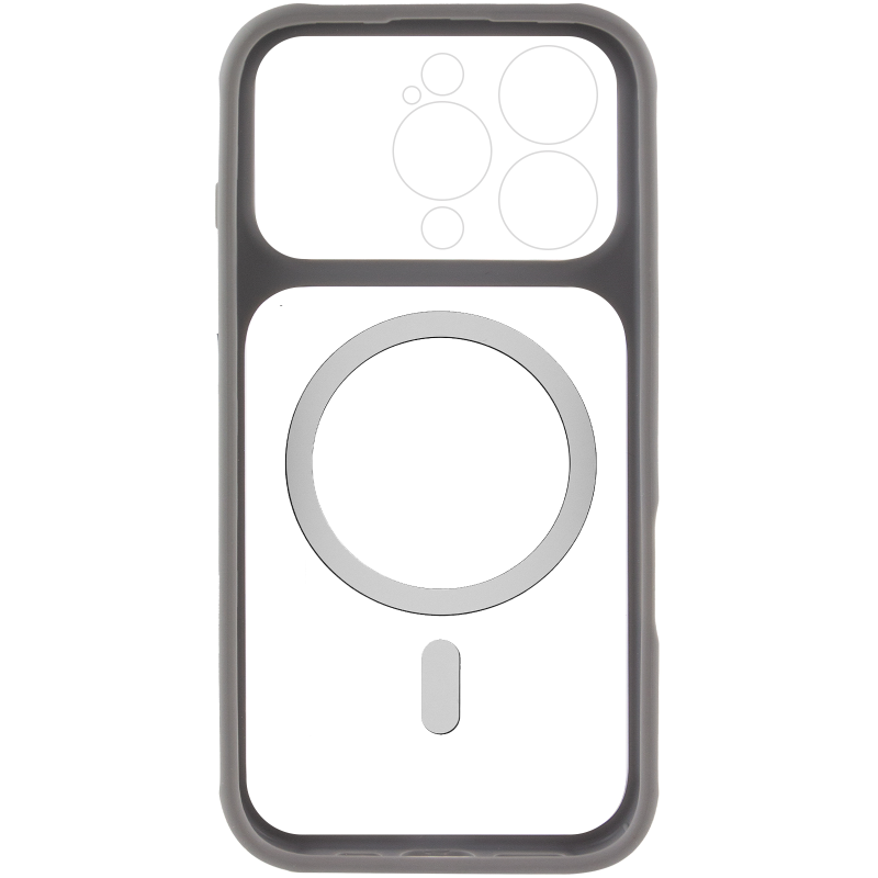 Чехол TPU+PC GETMAN Moon Clear with MagSafe для Apple iPhone 16 Pro (6.3"), Grey 2, TPU+PC, купить оптом с доставкой