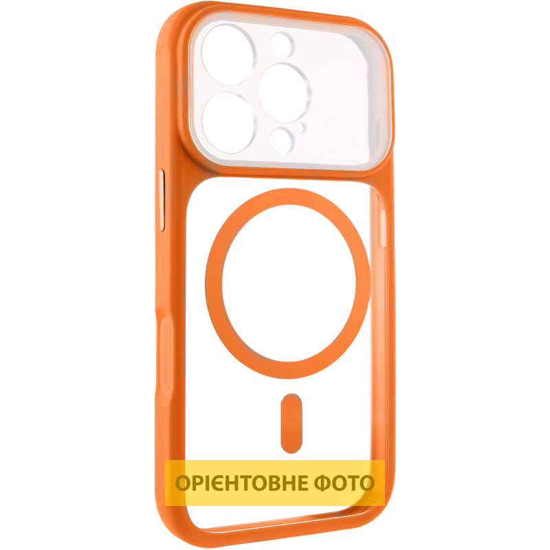 Чехол TPU+PC GETMAN Moon Clear with MagSafe для Apple iPhone 16 Pro (6.3"), Orange, TPU+PC, купить оптом с доставкой