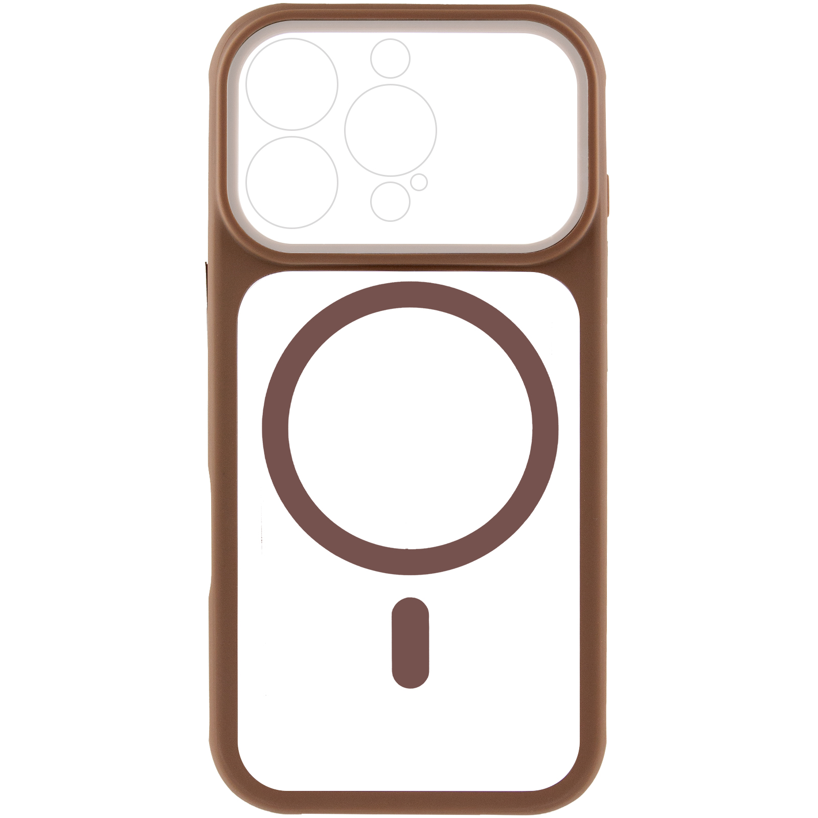 Чехол TPU+PC GETMAN Moon Clear with MagSafe для Apple iPhone 16 Pro Max (6.9"), Brown 1, TPU+PC, купить оптом с доставкой