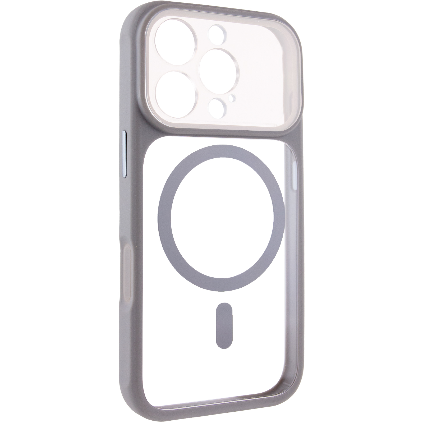 Чехол TPU+PC GETMAN Moon Clear with MagSafe для Apple iPhone 16 Pro Max (6.9"), Grey, TPU+PC, купить оптом с доставкой