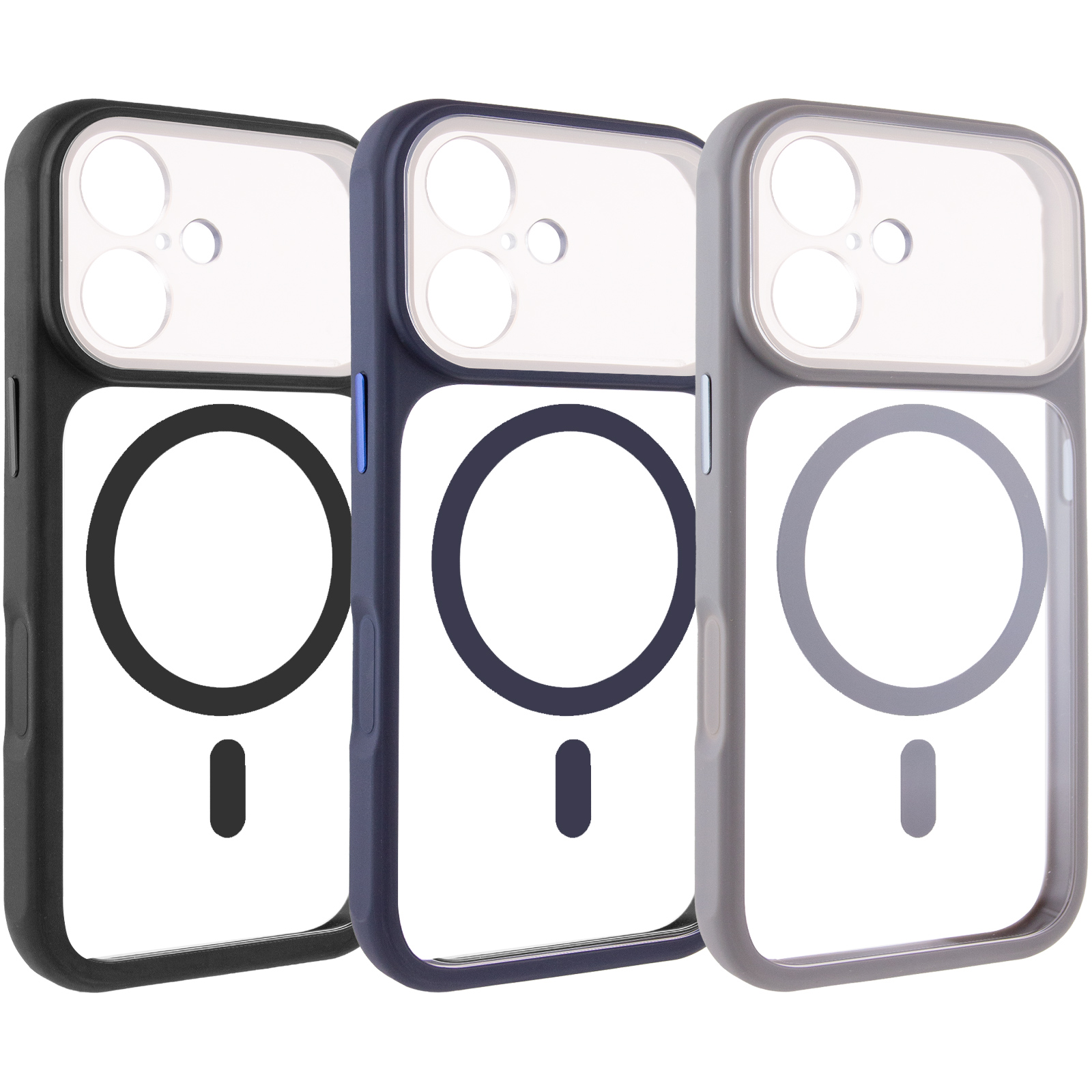 Чохол TPU+PC GETMAN Moon Clear with MagSafe для Apple iPhone 17 (6.3"), TPU+PC, купити оптом з доставкою