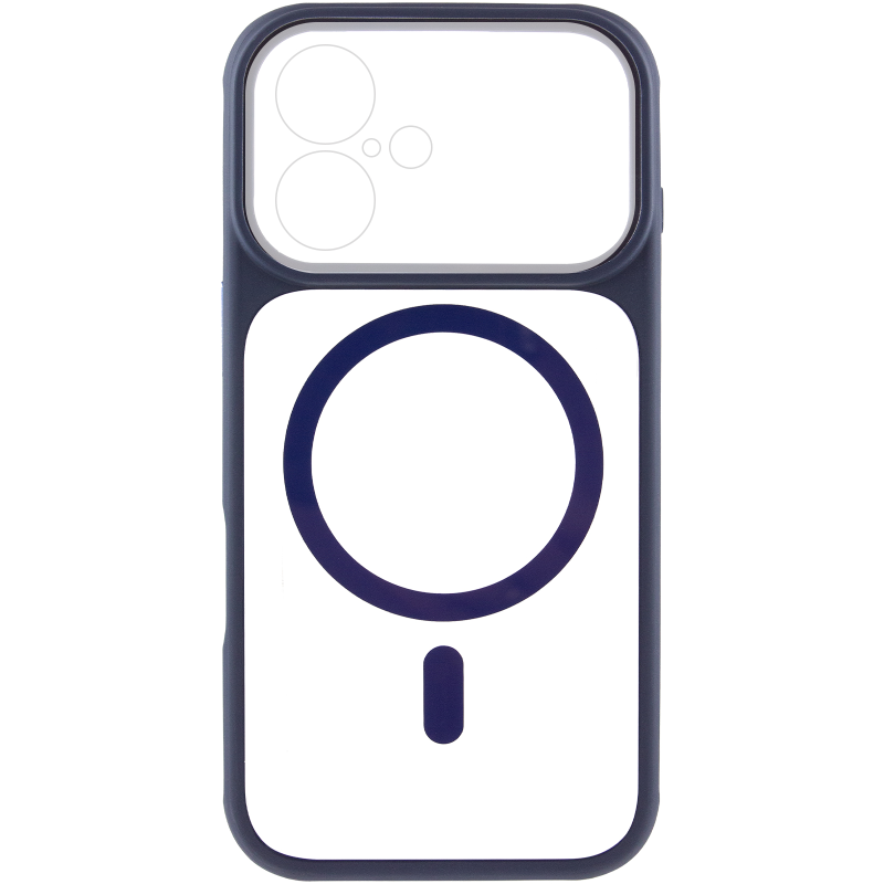 Чохол TPU+PC GETMAN Moon Clear with MagSafe для Apple iPhone 17 (6.3"), Blue 1, TPU+PC, купити оптом з доставкою