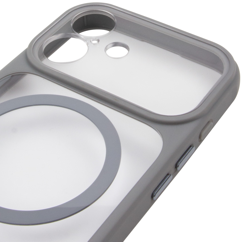 Чохол TPU+PC GETMAN Moon Clear with MagSafe для Apple iPhone 17 (6.3"), Grey 3, TPU+PC, купити оптом з доставкою