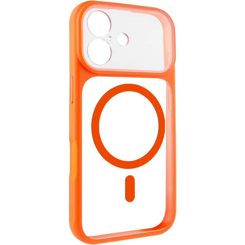 Чохол TPU+PC GETMAN Moon Clear with MagSafe для Apple iPhone 17 (6.3"), Orange, TPU+PC, купити оптом з доставкою