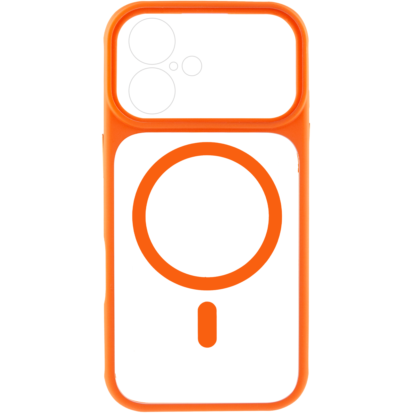 Чохол TPU+PC GETMAN Moon Clear with MagSafe для Apple iPhone 17 (6.3"), Orange 1, TPU+PC, купити оптом з доставкою