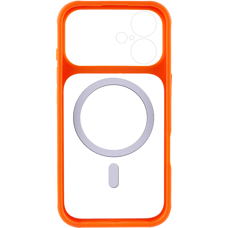 Чохол TPU+PC GETMAN Moon Clear with MagSafe для Apple iPhone 17 (6.3"), Orange 2, TPU+PC, купити оптом з доставкою