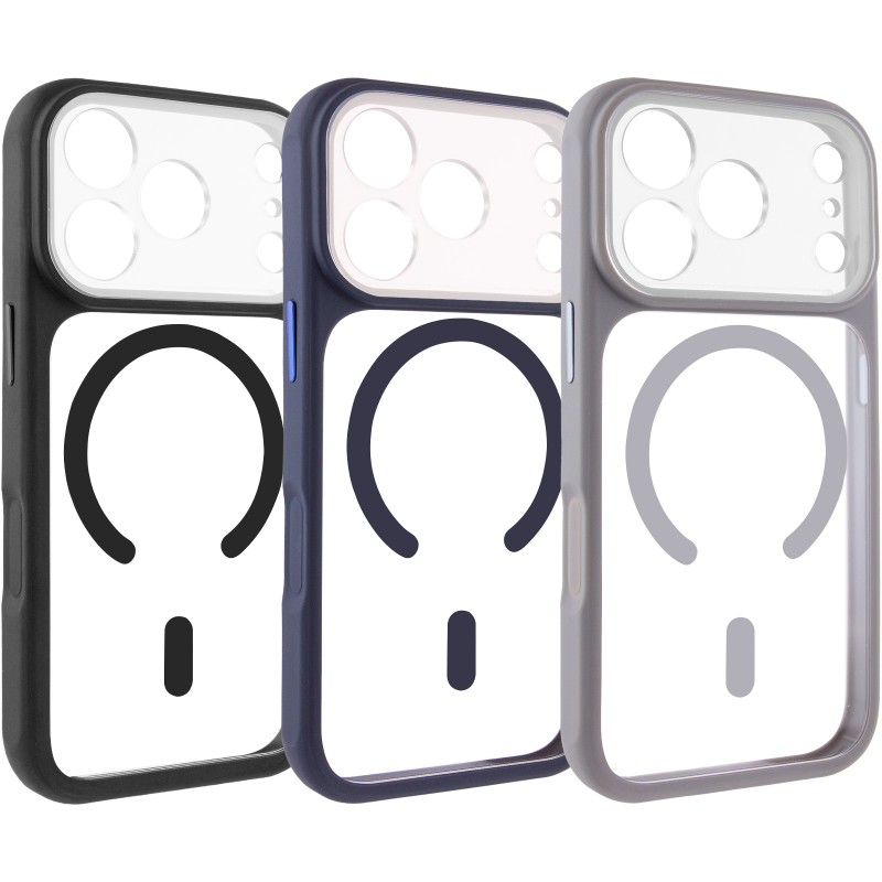 Чохол TPU+PC GETMAN Moon Clear with MagSafe для Apple iPhone 17 Pro (6.3"), TPU+PC, купити оптом з доставкою