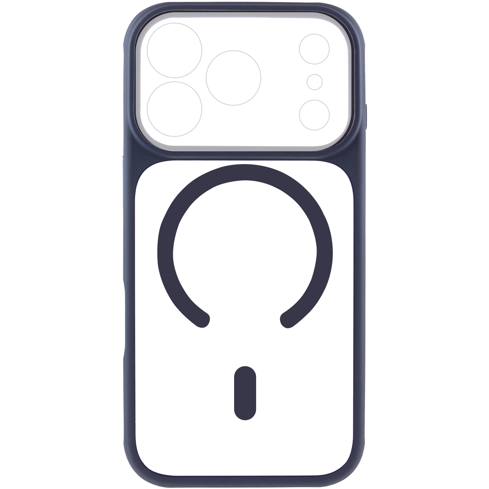 Чохол TPU+PC GETMAN Moon Clear with MagSafe для Apple iPhone 17 Pro (6.3"), Blue 1, TPU+PC, купити оптом з доставкою