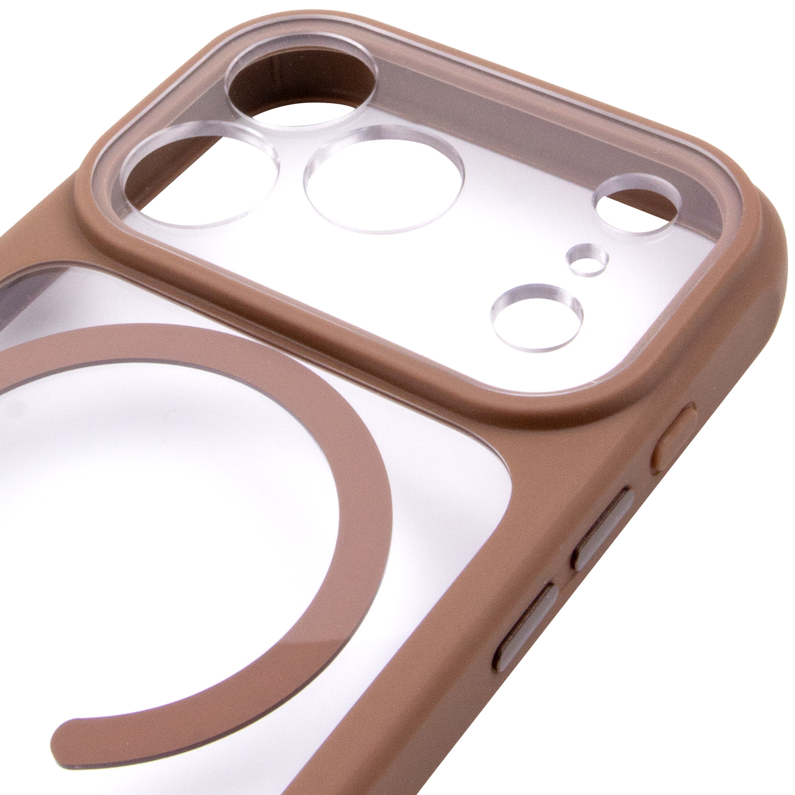 Чохол TPU+PC GETMAN Moon Clear with MagSafe для Apple iPhone 17 Pro (6.3"), Brown 3, TPU+PC, купити оптом з доставкою