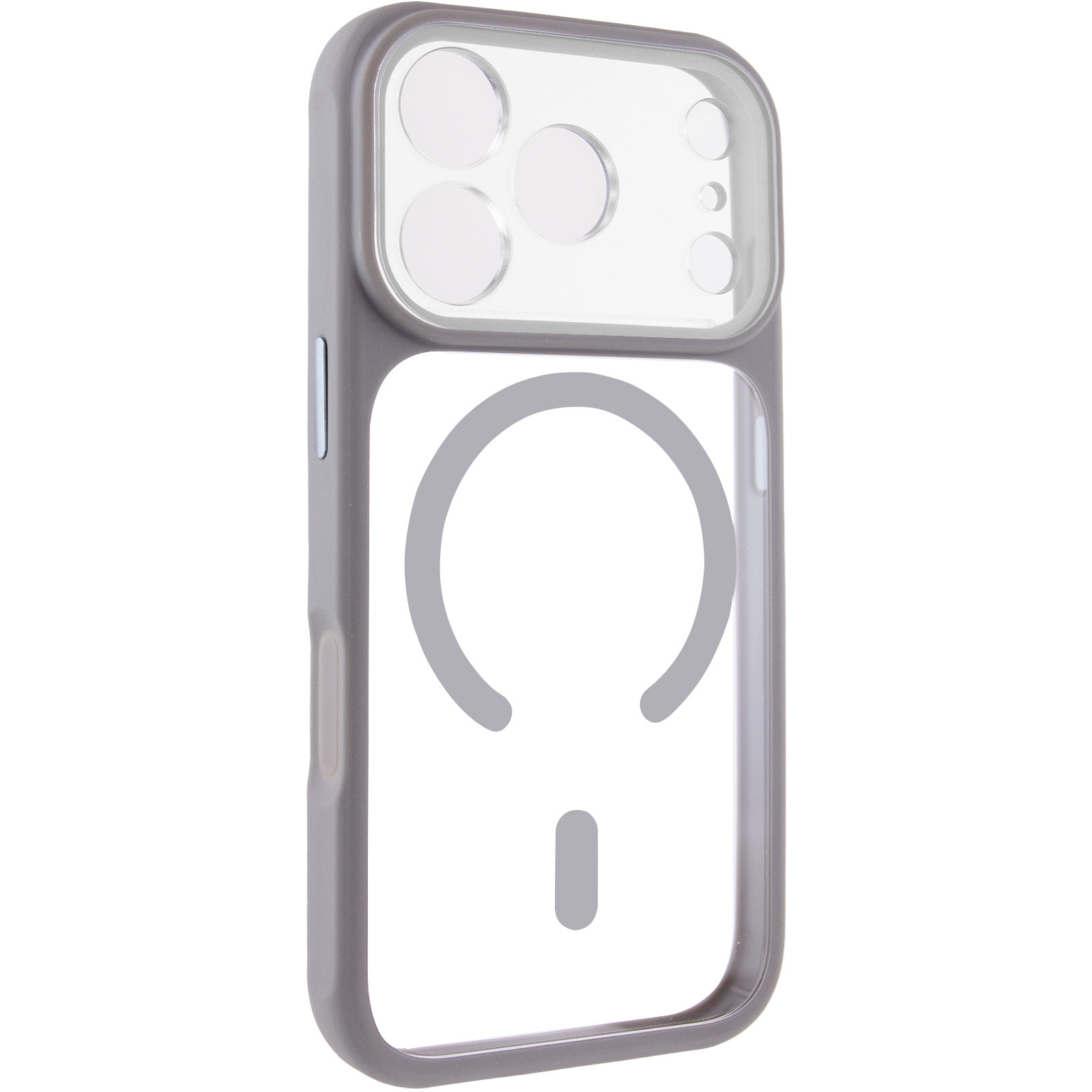 Чохол TPU+PC GETMAN Moon Clear with MagSafe для Apple iPhone 17 Pro (6.3"), Grey, TPU+PC, купити оптом з доставкою