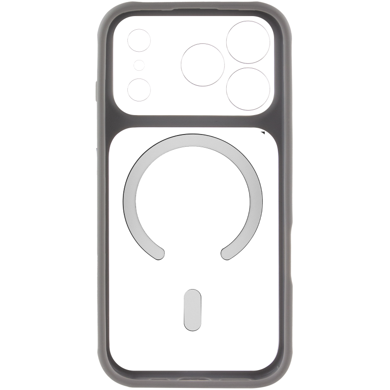Чохол TPU+PC GETMAN Moon Clear with MagSafe для Apple iPhone 17 Pro (6.3"), Grey 2, TPU+PC, купити оптом з доставкою