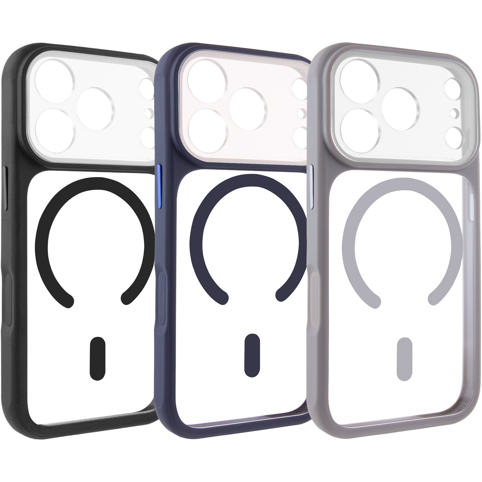 Чохол TPU+PC GETMAN Moon Clear with MagSafe для Apple iPhone 17 Pro Max (6.9"), TPU+PC, купити оптом з доставкою