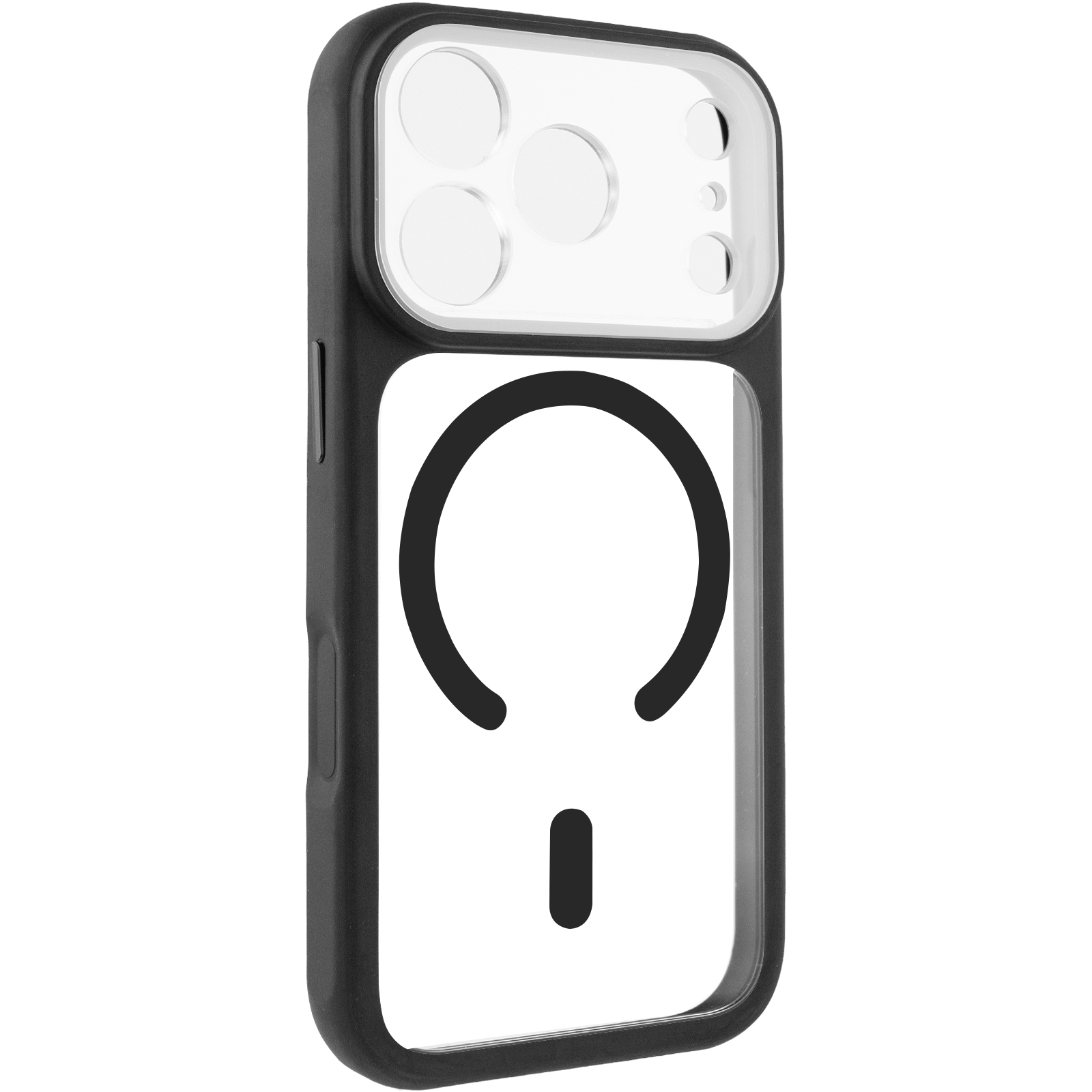 Чохол TPU+PC GETMAN Moon Clear with MagSafe для Apple iPhone 17 Pro Max (6.9"), Black, TPU+PC, купити оптом з доставкою