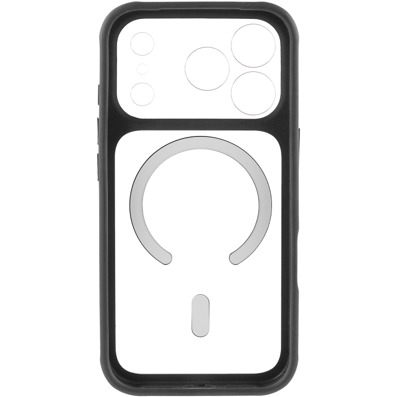 Чохол TPU+PC GETMAN Moon Clear with MagSafe для Apple iPhone 17 Pro Max (6.9"), Black 3, TPU+PC, купити оптом з доставкою