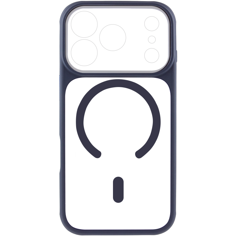 Чохол TPU+PC GETMAN Moon Clear with MagSafe для Apple iPhone 17 Pro Max (6.9"), Blue 1, TPU+PC, купити оптом з доставкою