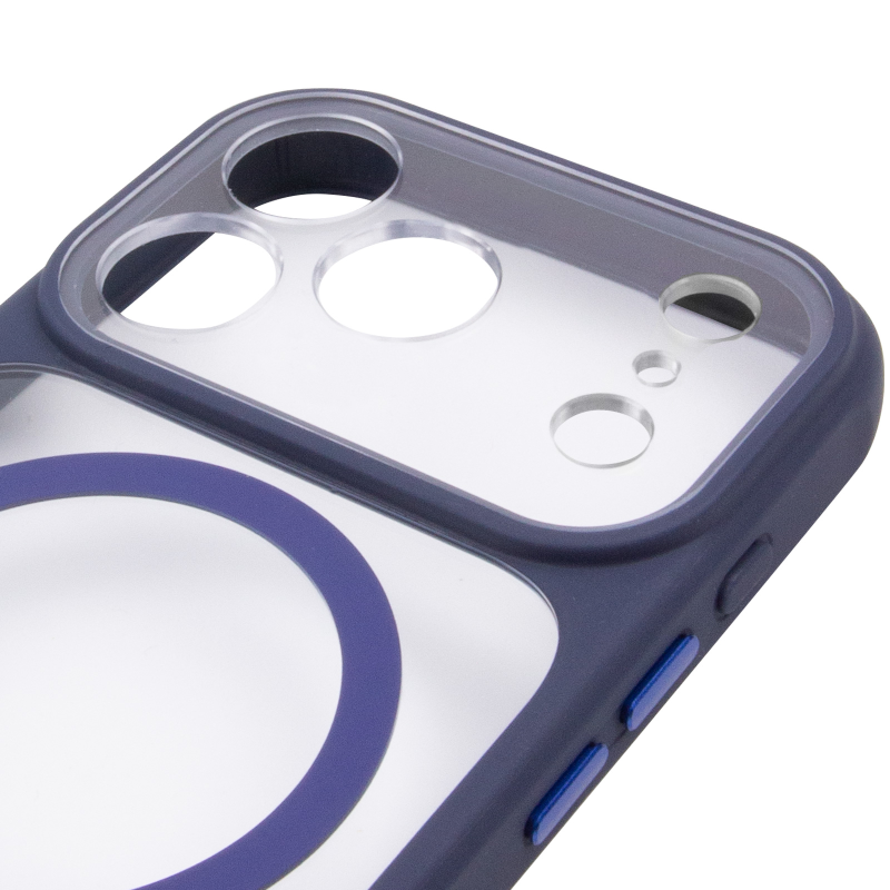 Чохол TPU+PC GETMAN Moon Clear with MagSafe для Apple iPhone 17 Pro Max (6.9"), Blue 3, TPU+PC, купити оптом з доставкою