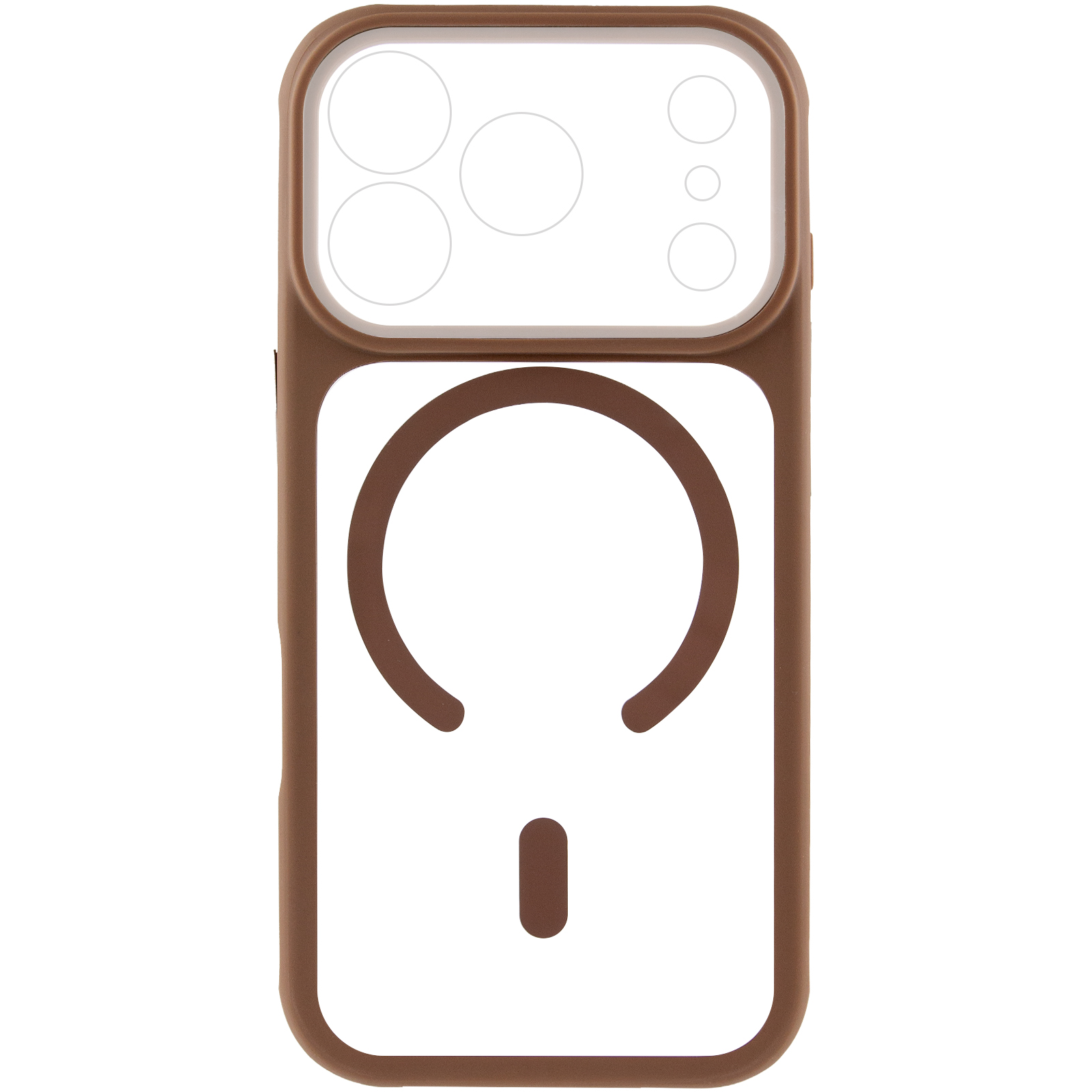 Чохол TPU+PC GETMAN Moon Clear with MagSafe для Apple iPhone 17 Pro Max (6.9"), Brown 1, TPU+PC, купити оптом з доставкою