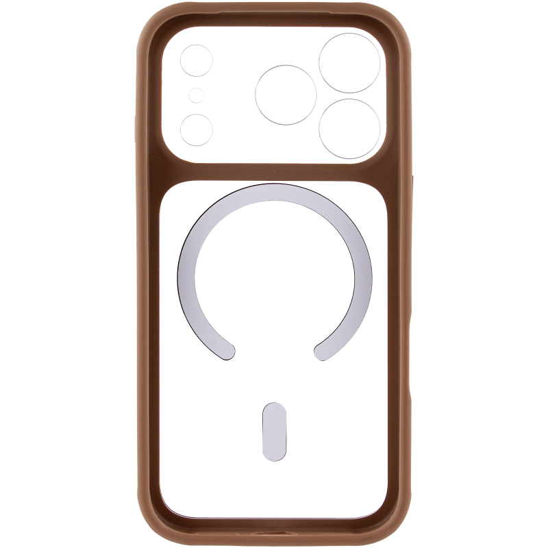 Чохол TPU+PC GETMAN Moon Clear with MagSafe для Apple iPhone 17 Pro Max (6.9"), Brown 2, TPU+PC, купити оптом з доставкою