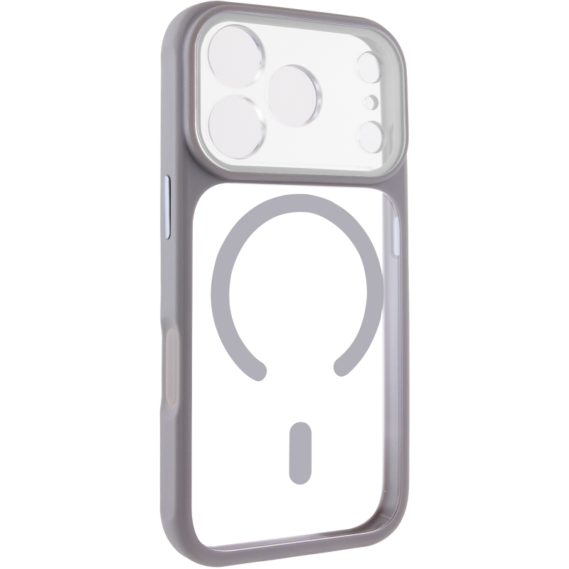Чохол TPU+PC GETMAN Moon Clear with MagSafe для Apple iPhone 17 Pro Max (6.9"), Grey, TPU+PC, купити оптом з доставкою
