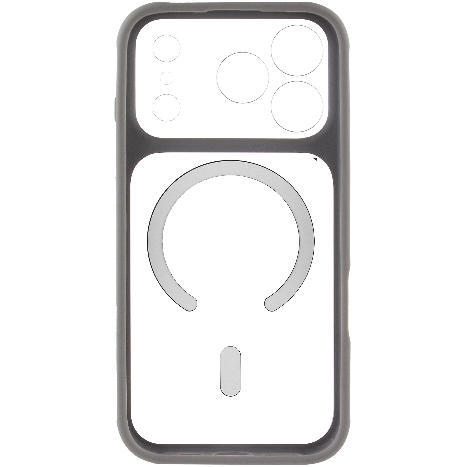 Чохол TPU+PC GETMAN Moon Clear with MagSafe для Apple iPhone 17 Pro Max (6.9"), Grey 2, TPU+PC, купити оптом з доставкою