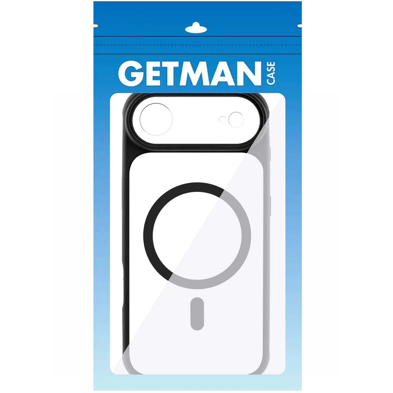 Чехол TPU+PC GETMAN Moon Clear with MagSafe для Apple iPhone 17 Air (6.5"), Black 1, TPU+PC, купить оптом с доставкой